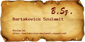 Bartakovics Szulamit névjegykártya